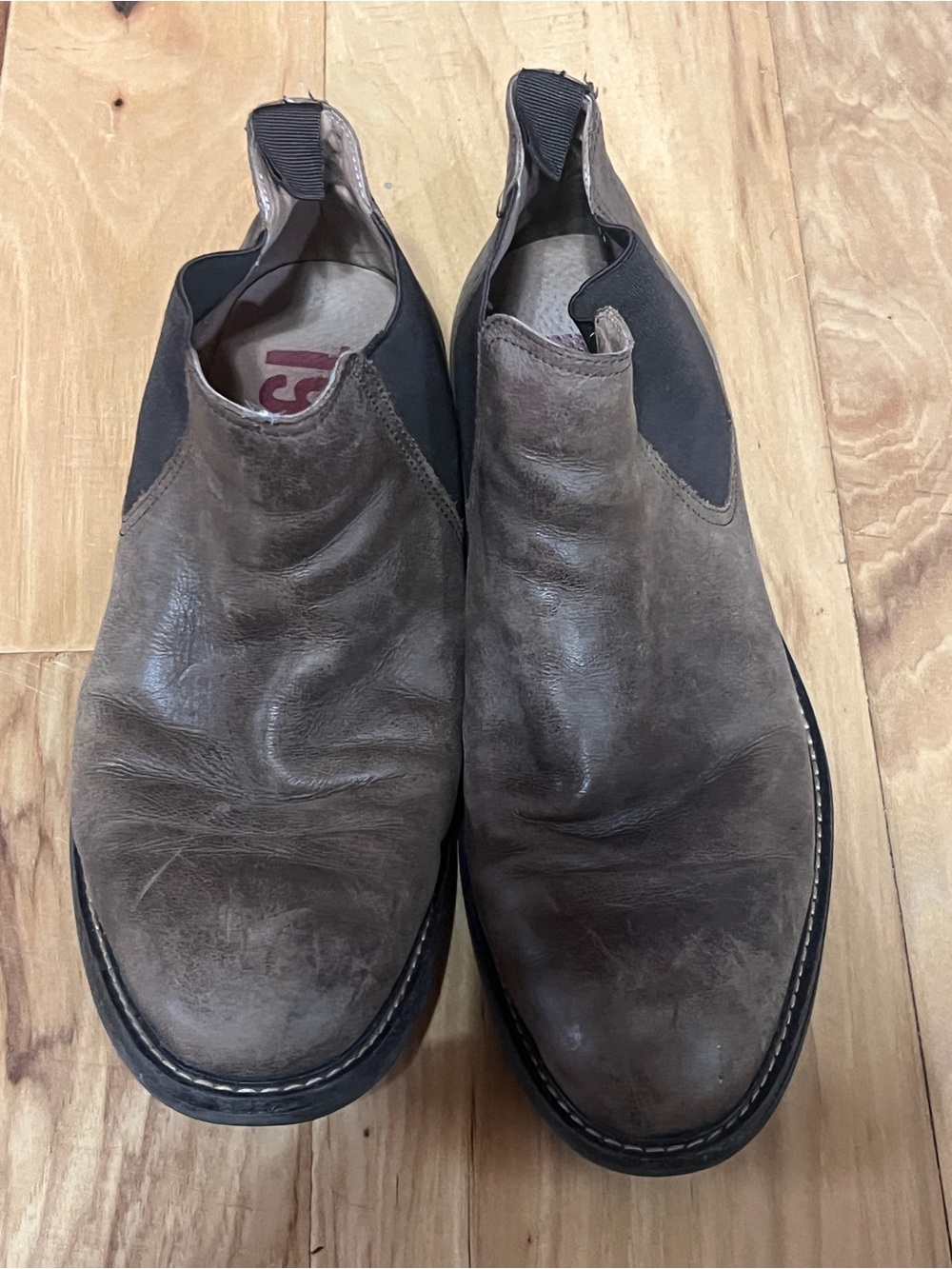 1901 Men's Brown Leather Chukka Slip-On Boots